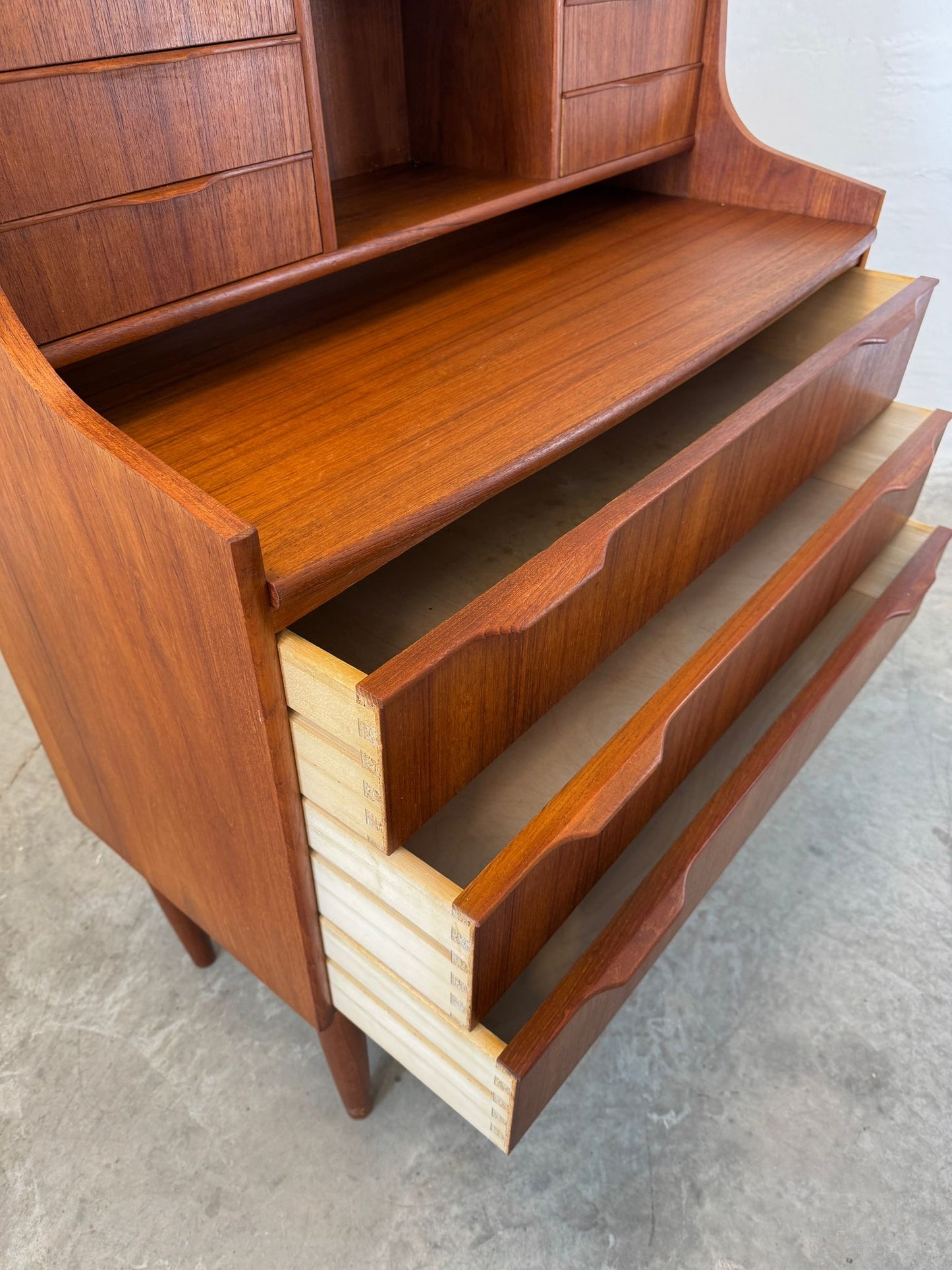 Danish Teak Secretary Desk - #A1741