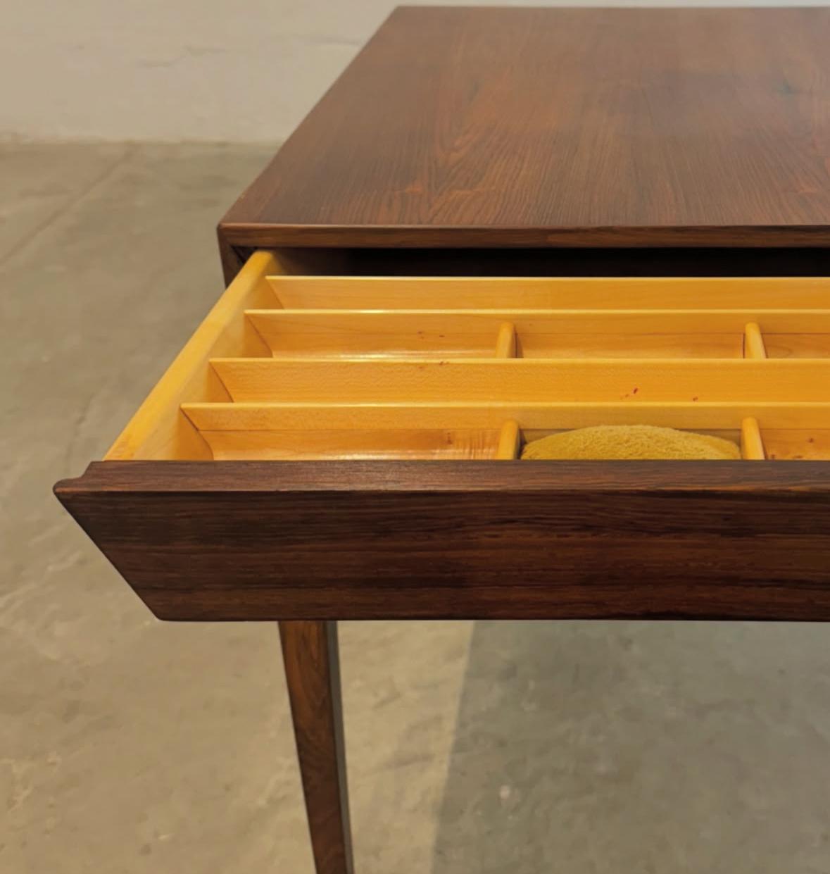 Haslev Møbelsnedkeri Rosewood Sewing Table Designed by Severin Hansen - #A1771