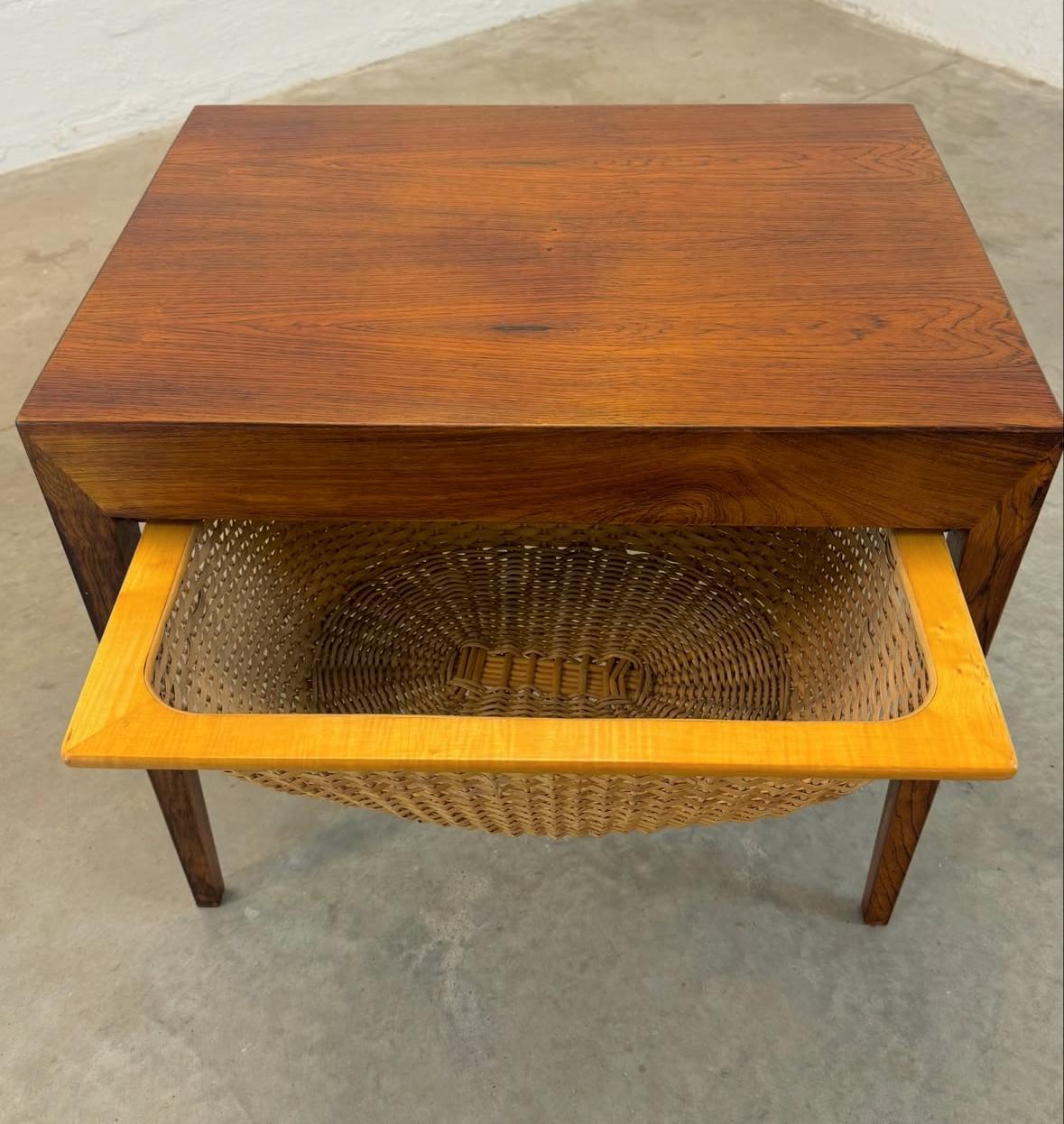 Haslev Møbelsnedkeri Rosewood Sewing Table Designed by Severin Hansen - #A1771
