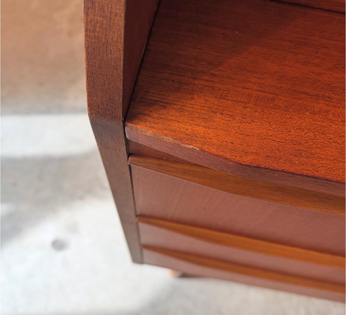 Danish Teak Secretary Desk with Hidden Vanity - #A1774