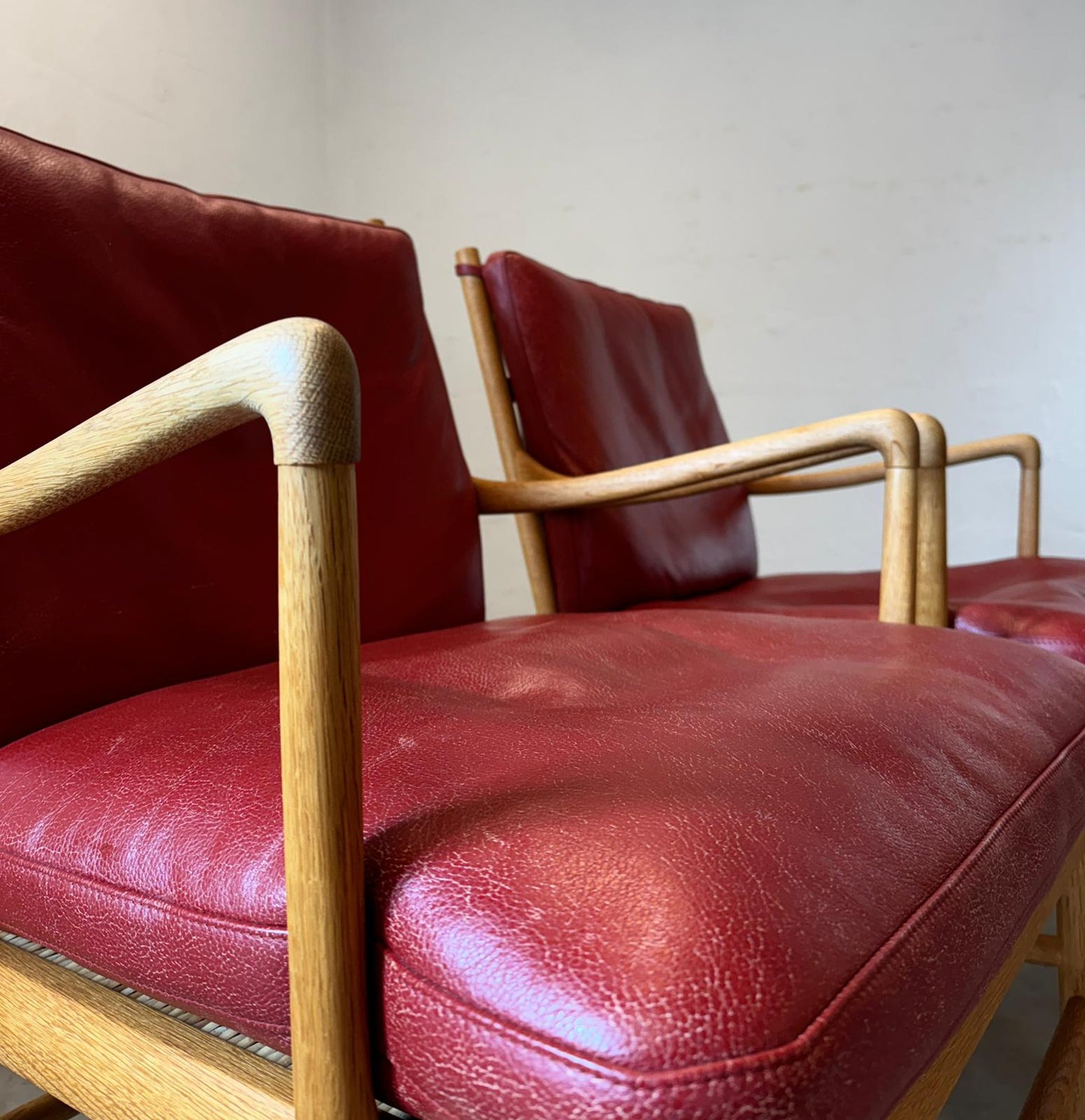 P. Jeppesen Model OW149 Pair of Oak Armchairs Designed by Ole Wanscher - #A1782