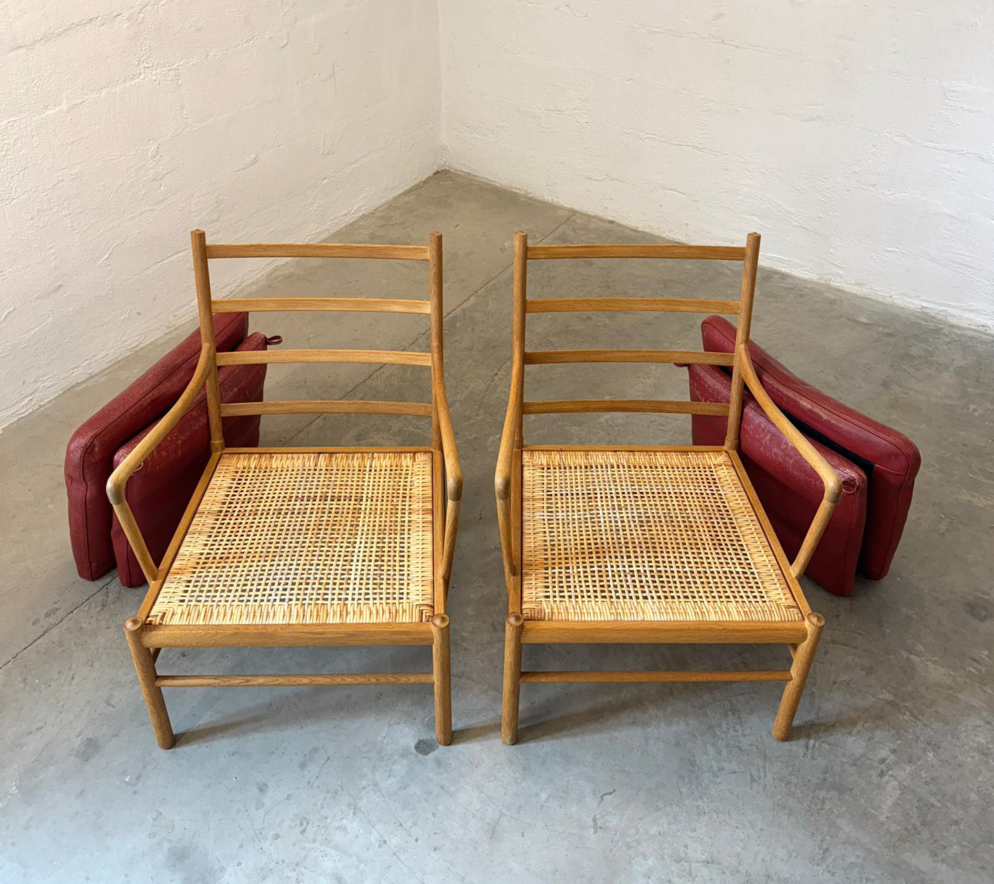 P. Jeppesen Model OW149 Pair of Oak Armchairs Designed by Ole Wanscher - #A1782