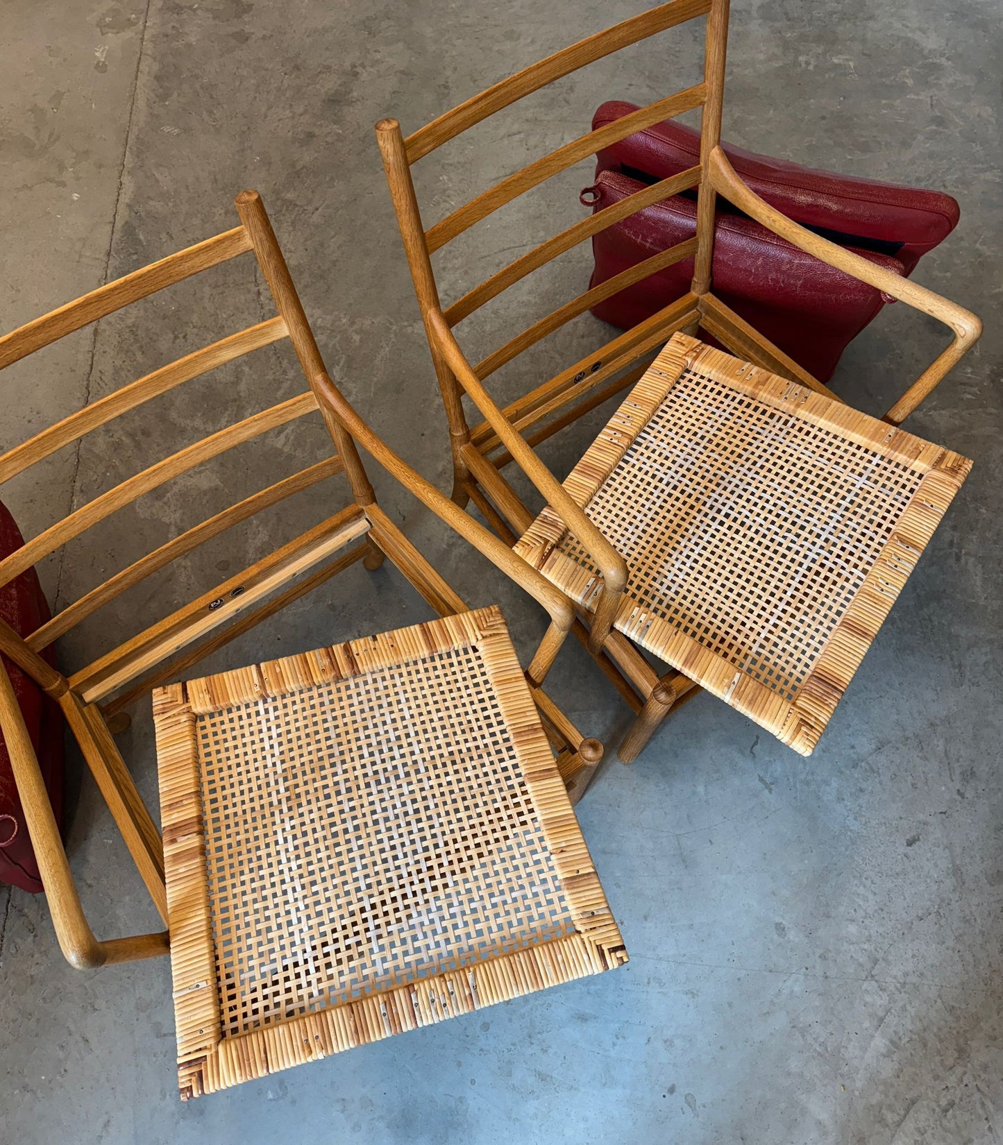 P. Jeppesen Model OW149 Pair of Oak Armchairs Designed by Ole Wanscher - #A1782