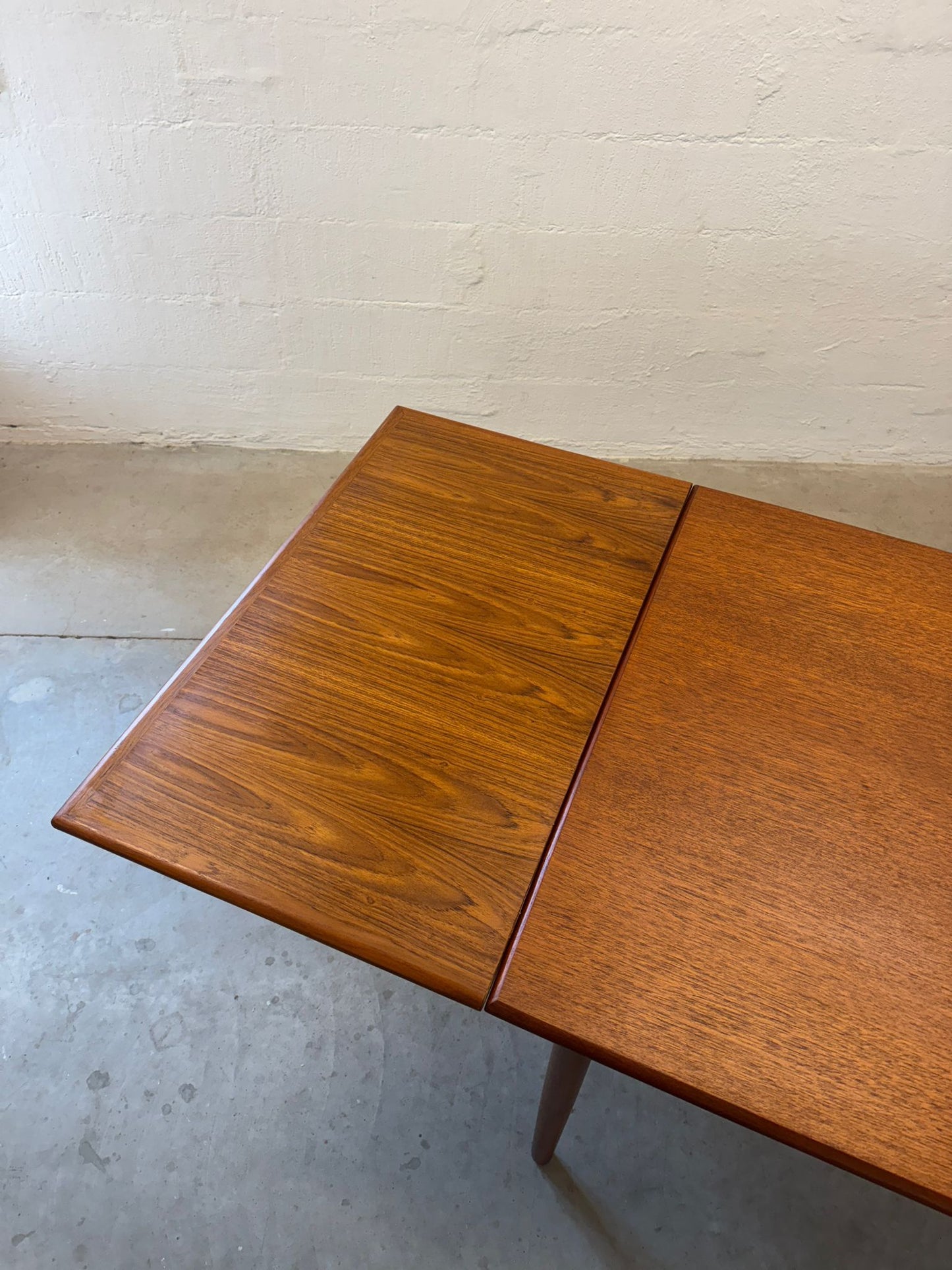 Danish Teak Draw Leaf Dining Table - #A2115