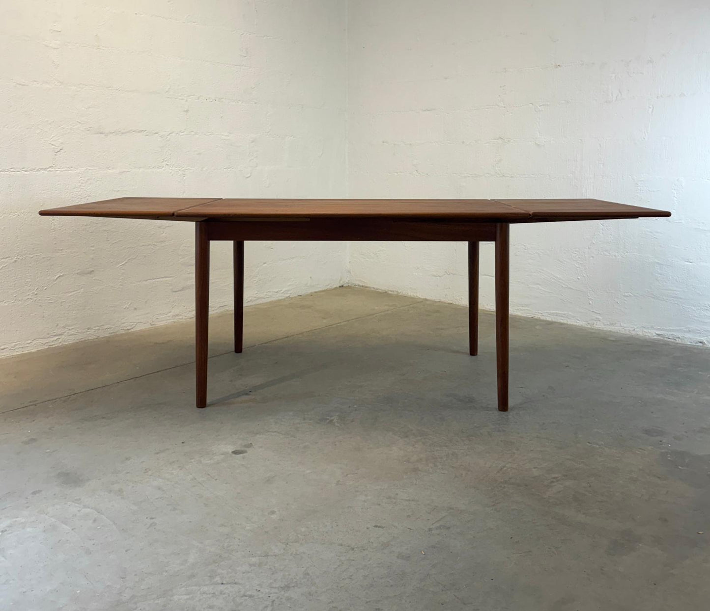 Danish Teak Draw Leaf Dining Table - #A2116