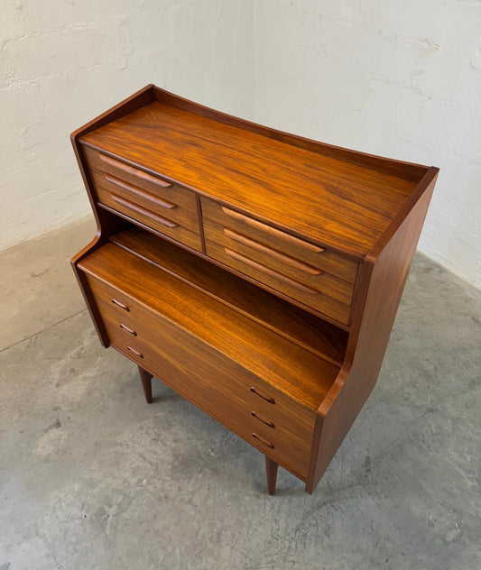 Danish Teak Secretary Desk - #A2117