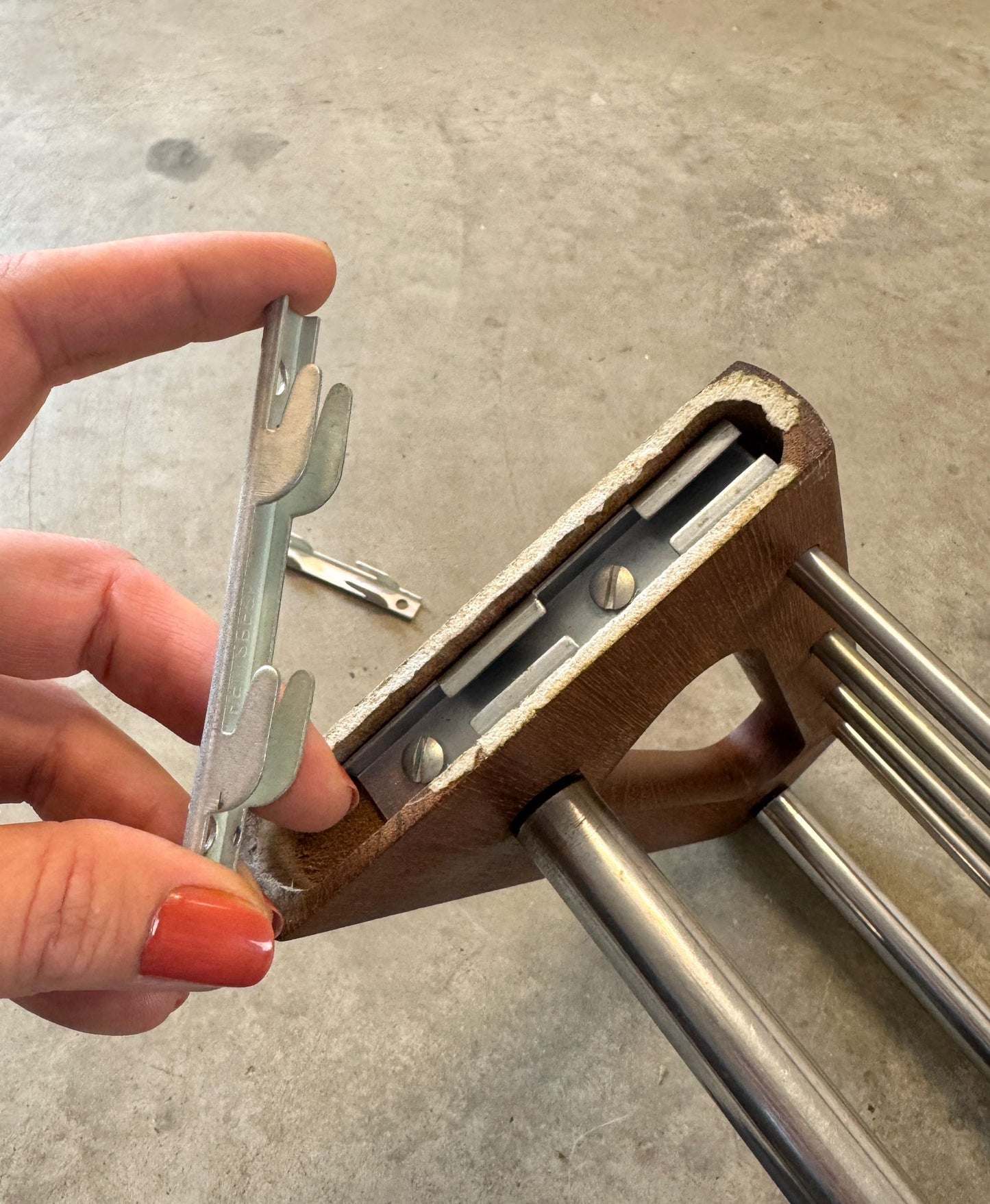 Søborg Møbler Teak & Metal Coat Rack Designed by Børge Mogensen - #A2139