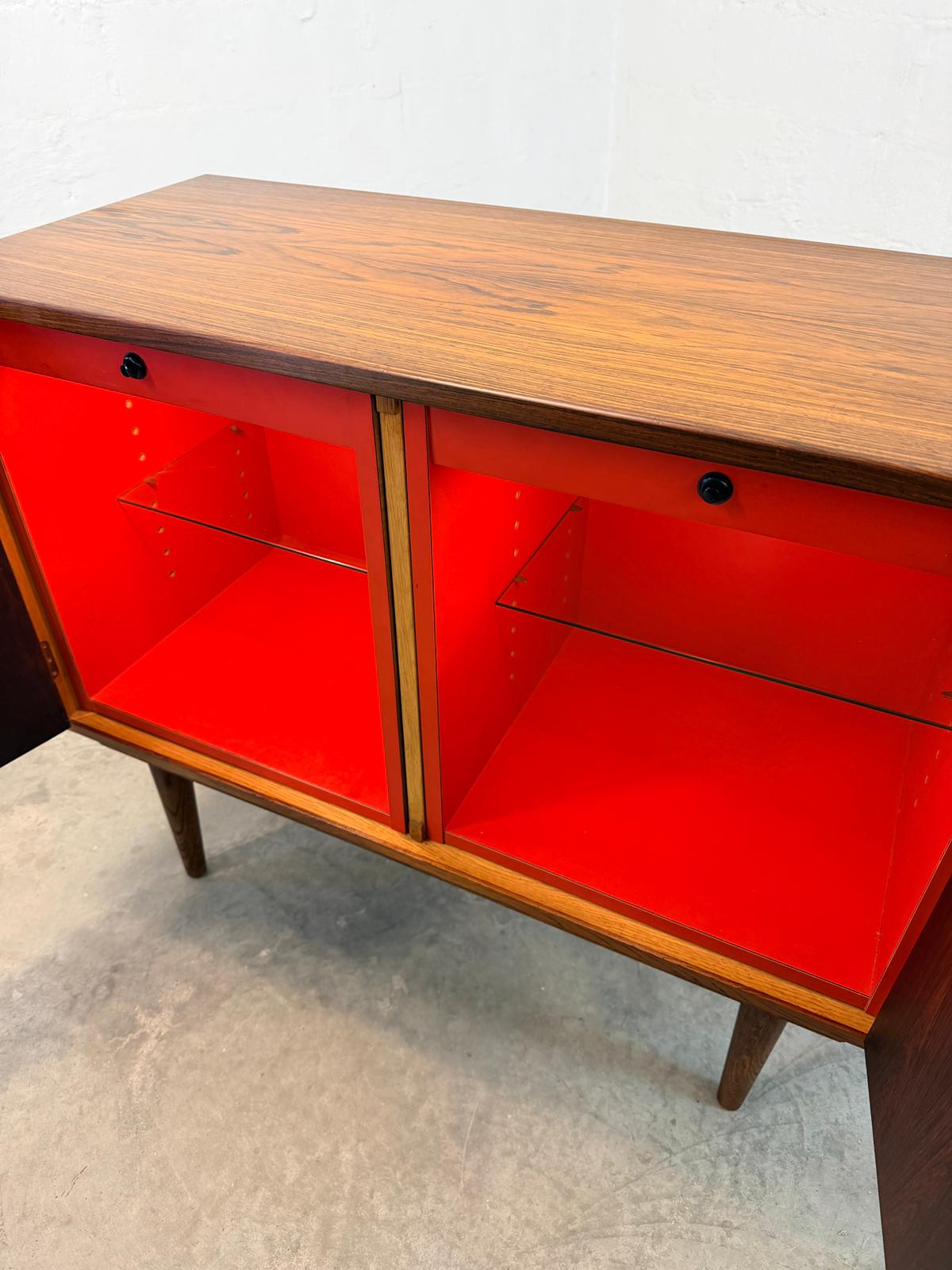 Hansen & Guldborg AKA HG Furniture Rosewood Cabinet Designed by Rud Thygesen & Johnny Sørensen w/ Interior Lighting - #A2178