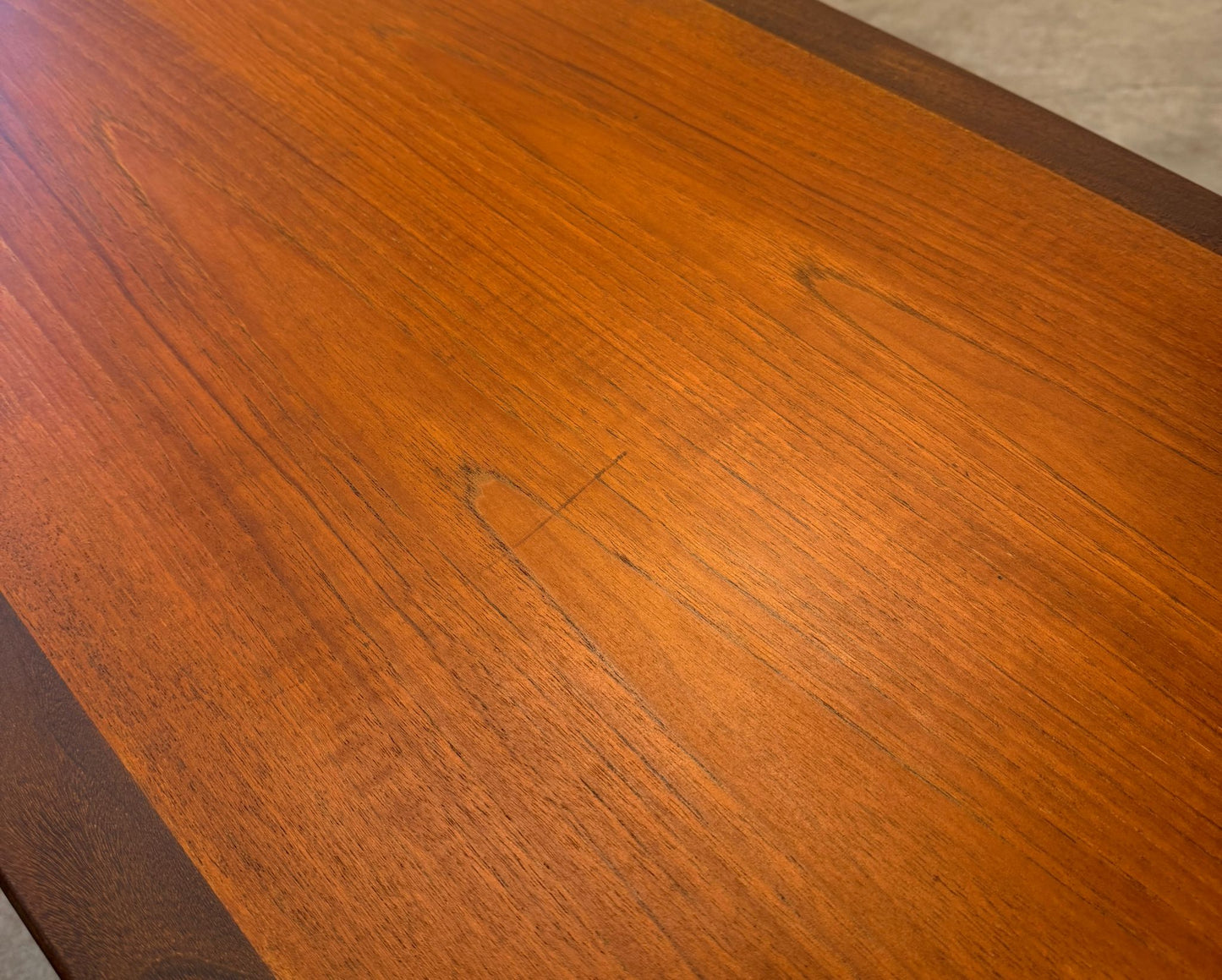 Danish Teak Coffee Table w/ Lower Spindled Shelf - #A2183