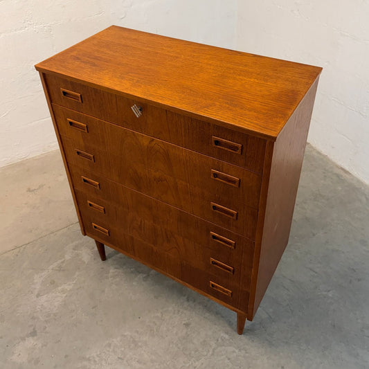 Danish Teak Six Drawer Dresser - #A2189