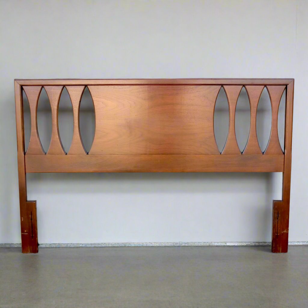 United Furniture "Silhouette '70" Queen Size Walnut Headboard