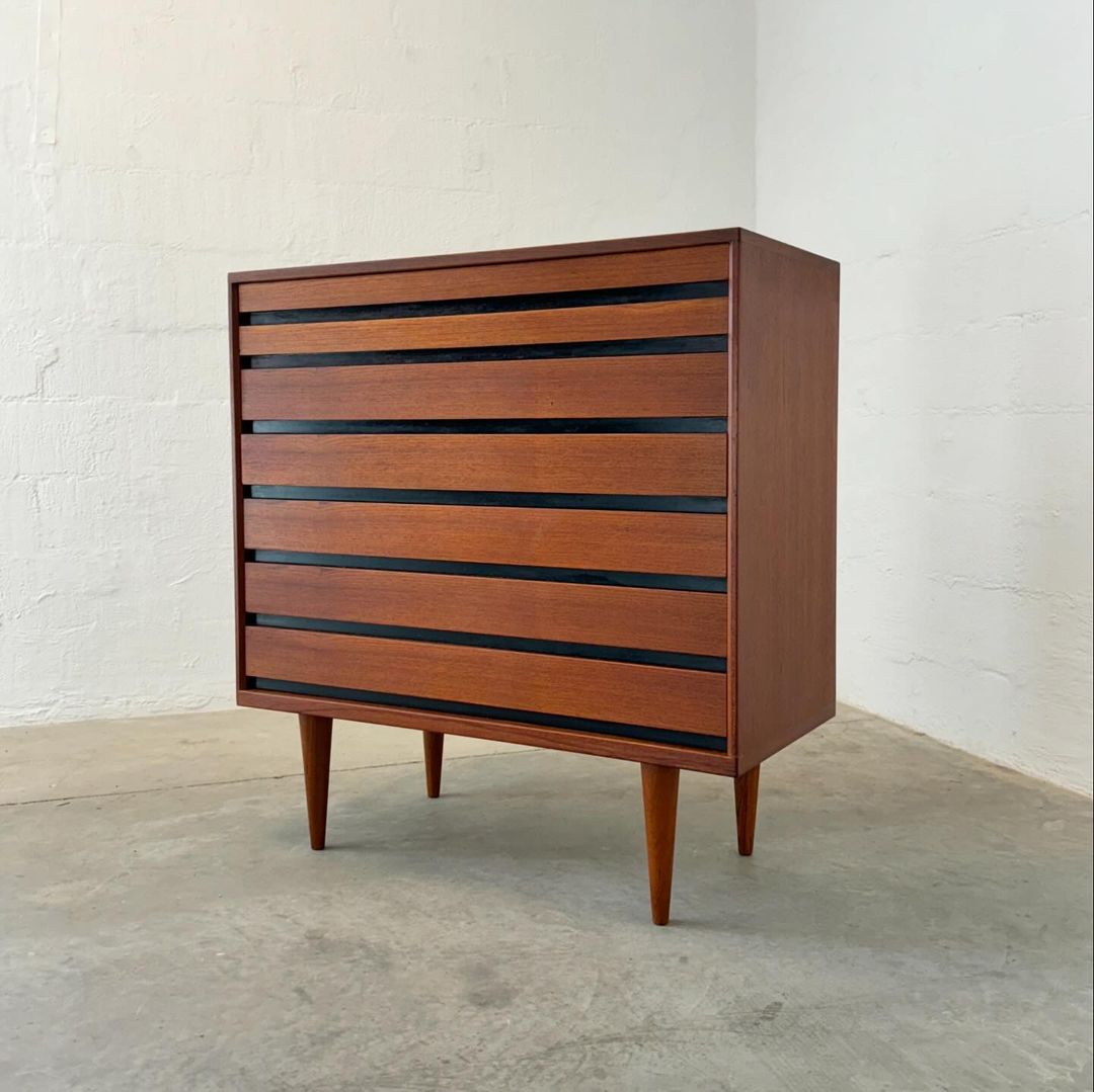 Danish Teak 7 Drawer Dresser - #A1527 - Attributed to Kai Kristiansen for Schou Andersen