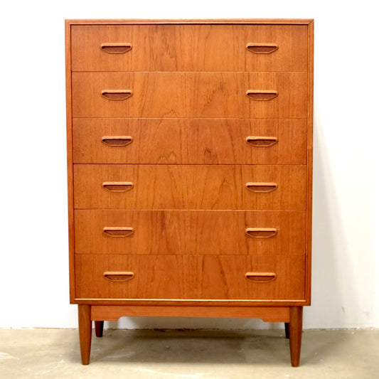 Danish Teak Six Drawer Dresser / Chest of Drawers - #A2268