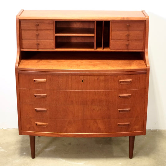 Danish Teak Secretary Desk - #A1850