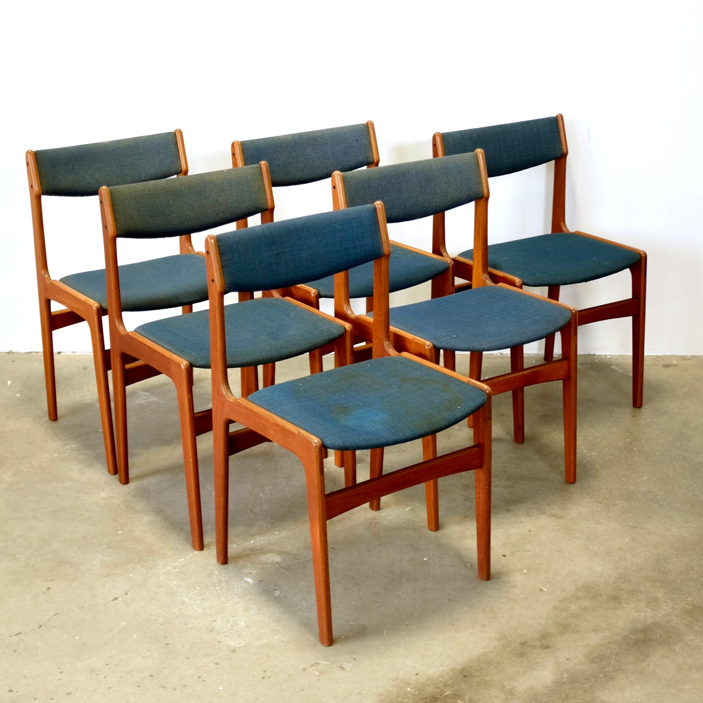 Danish Teak Set of 6 Dining Chairs - #A2205