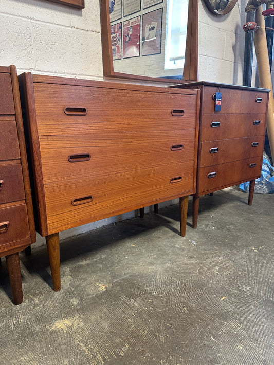 Danish Teak Chest of 3 Drawers / Dresser - #A1790