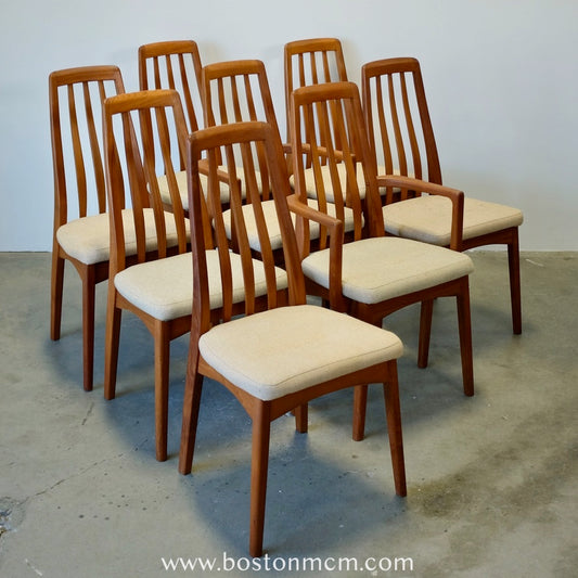 Benny Linden Set of 8 Teak Dining Chairs - #A1563