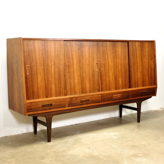 Westergaard Møbelfabrik Danish Rosewood Highboard / Tall Sideboard Designed by Børge Seindal - #A1909