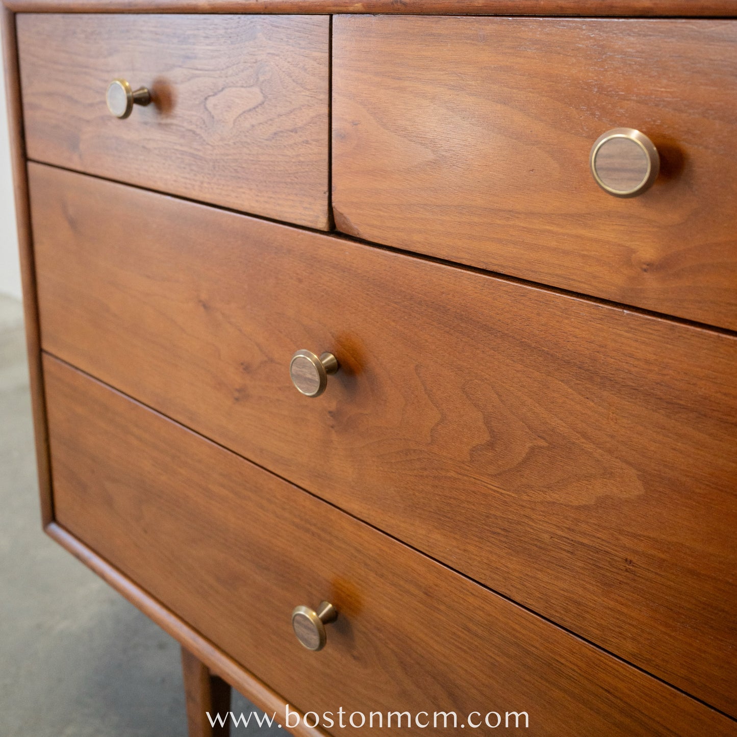 Drexel "Declaration" Walnut 8 Drawer Low Dresser - #A1476