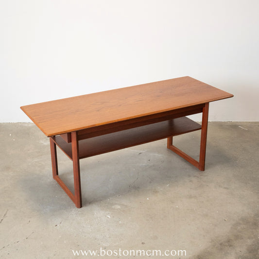 Danish Teak Coffee Table with Drawer #B52