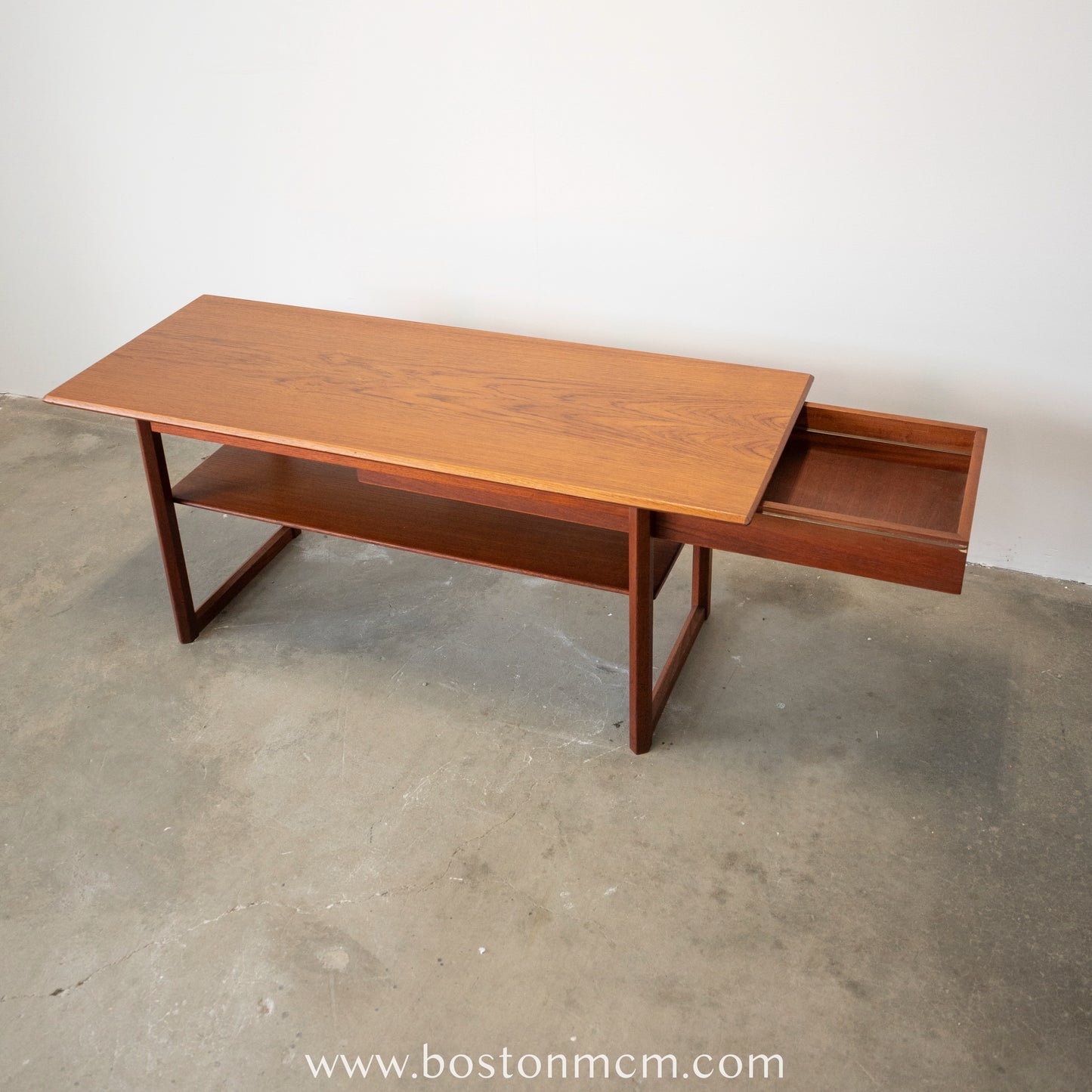 Danish Teak Coffee Table with Drawer #B52