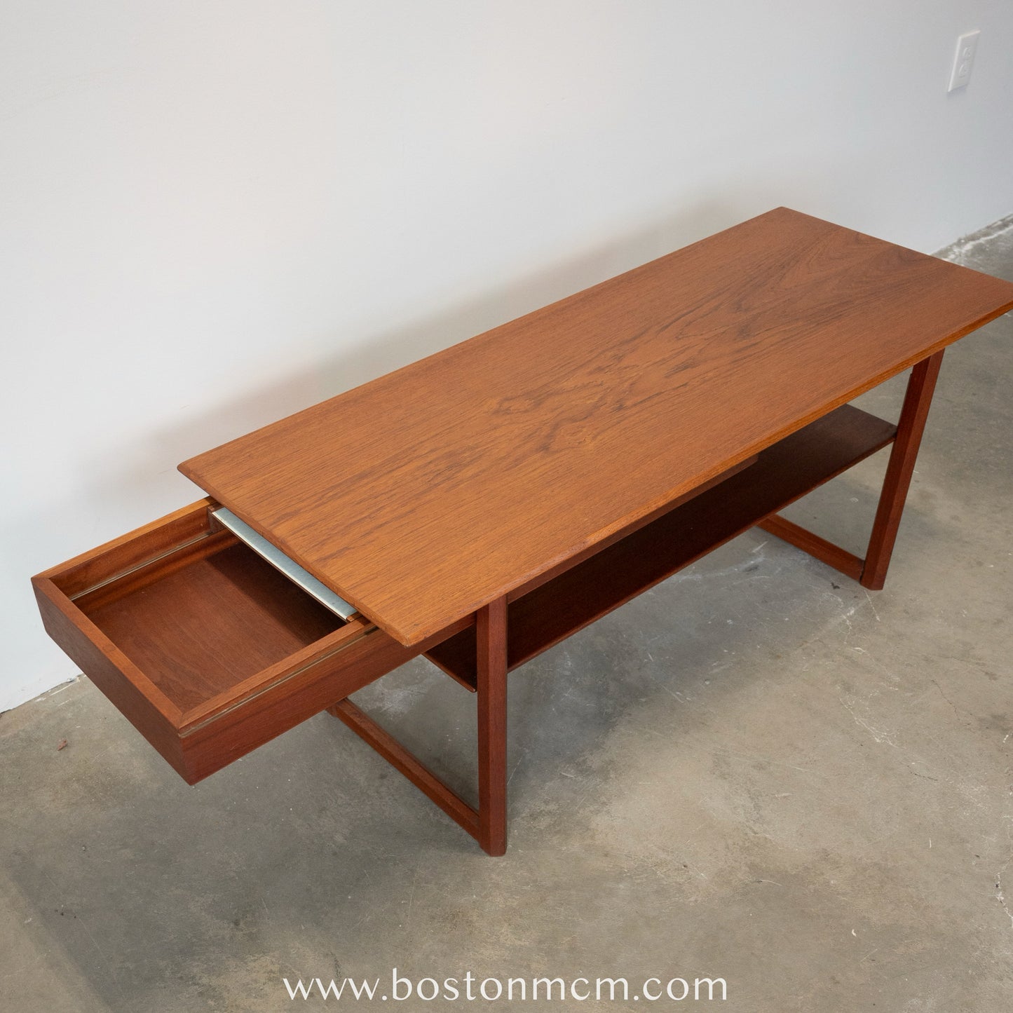 Danish Teak Coffee Table with Drawer #B52