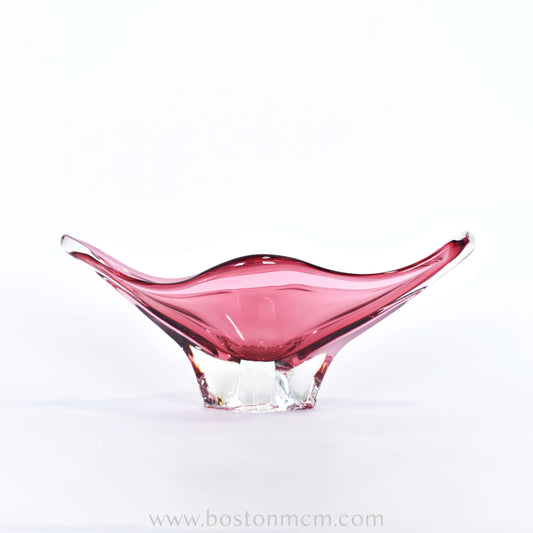 Murano Italian Pink Art Glass Bowl