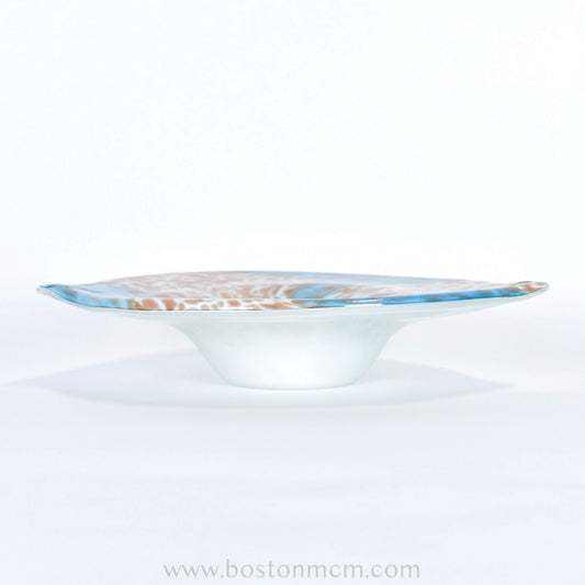 Italian Murano Art Glass Bowl by Fratelli Toso - Copper & Aventurine