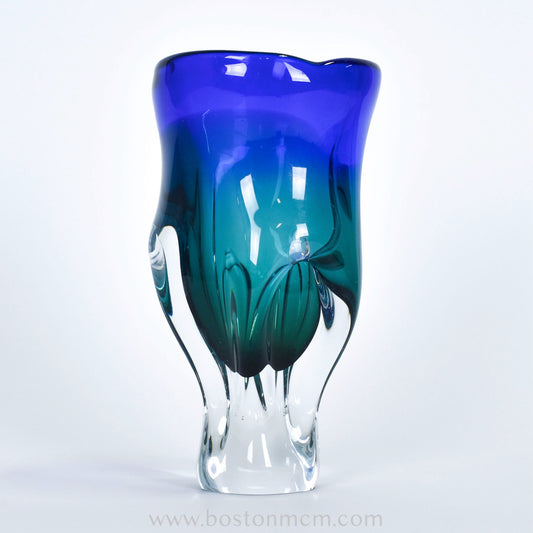 Art Glass Green-Blue Vase #35