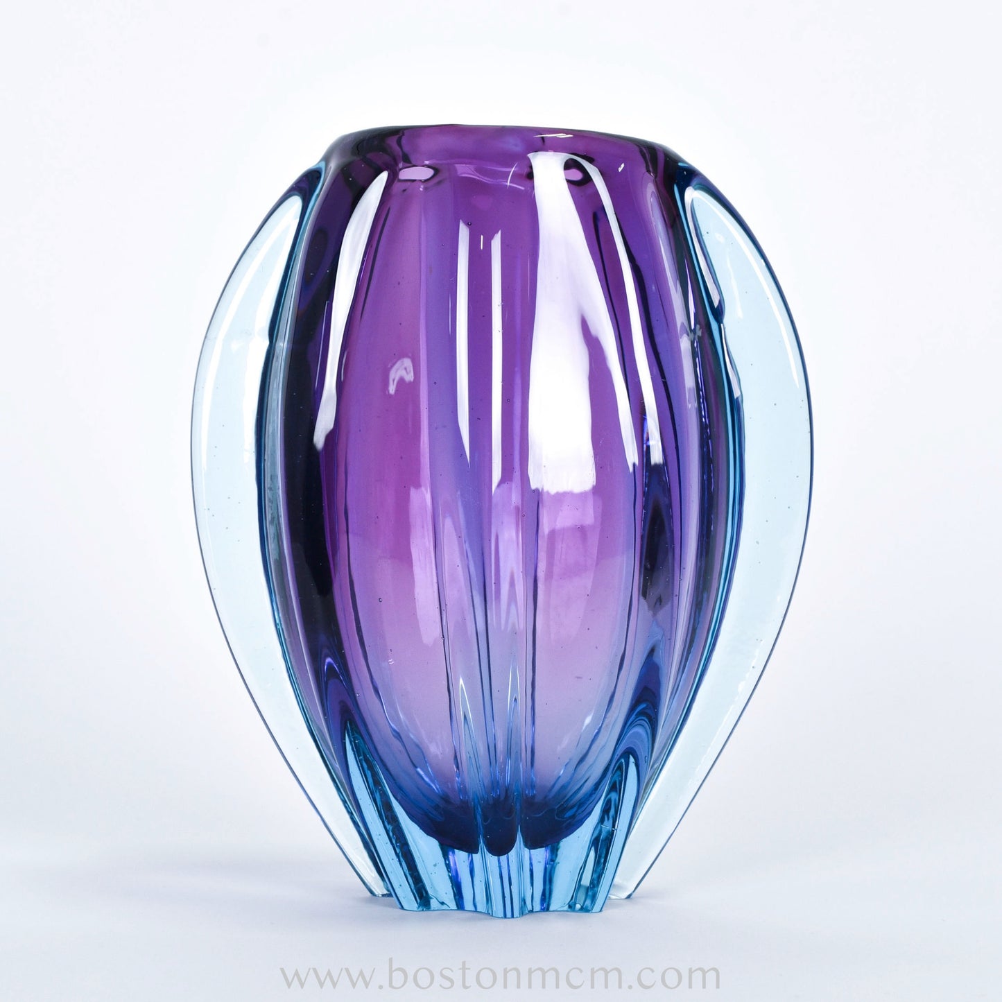 Art Glass Purple-Blue Vase #34