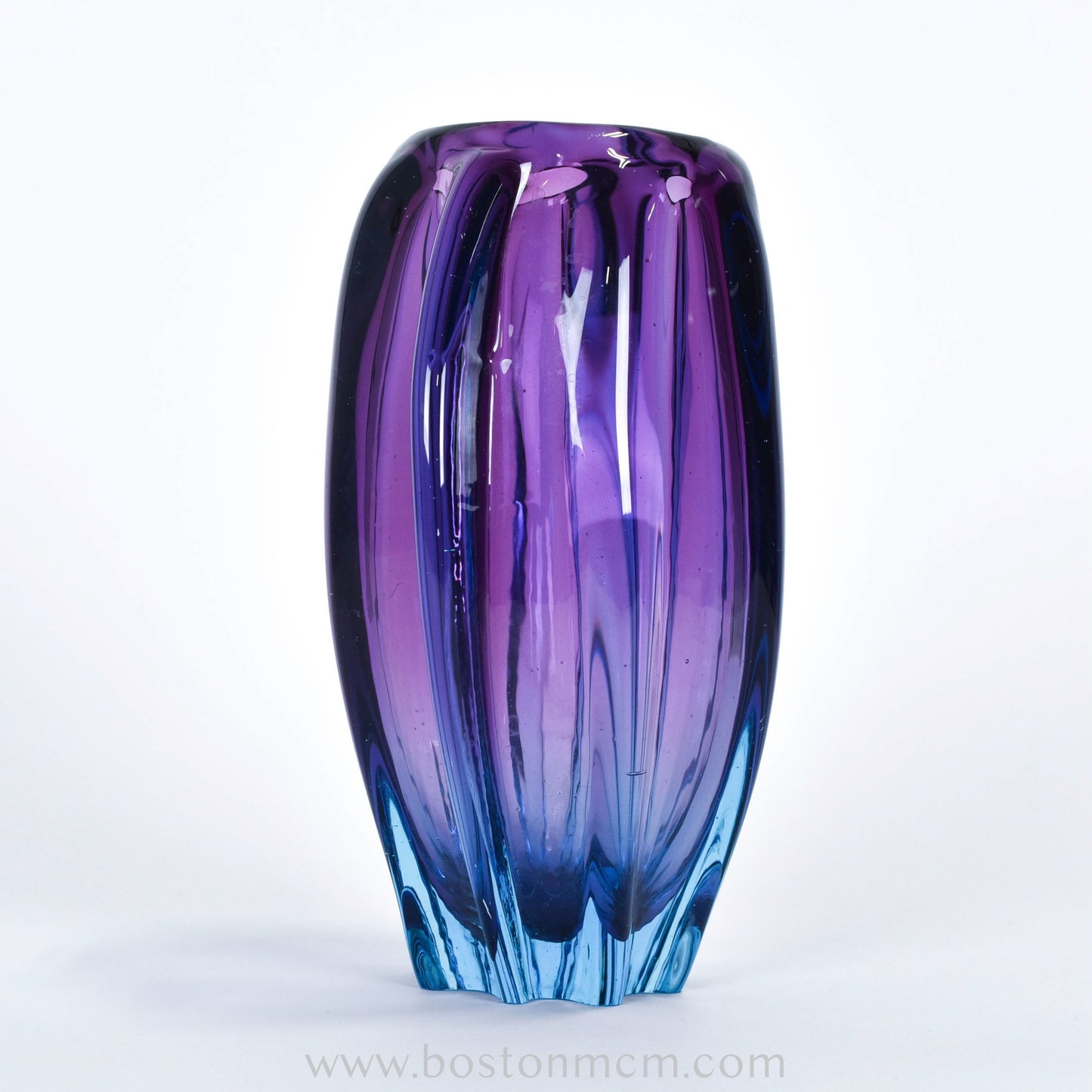 Art Glass Purple-Blue Vase #34