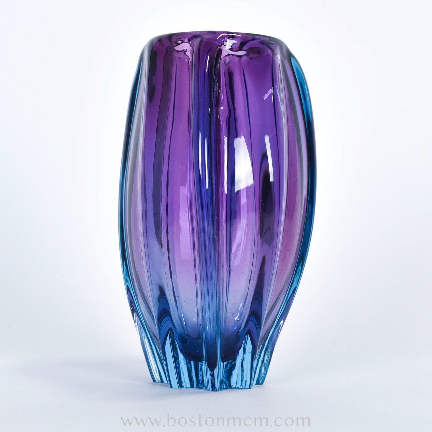 Art Glass Purple-Blue Vase #34