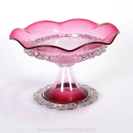 Murano Art Glass Pink Candy Bowl