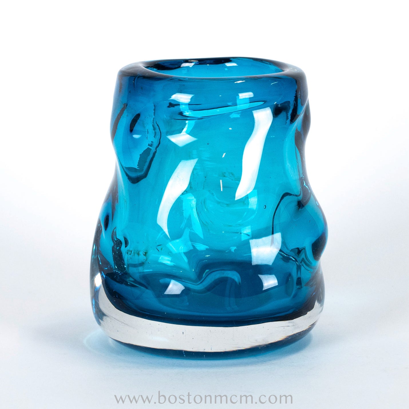 Blue Art Glass Bowl by Whitefriars