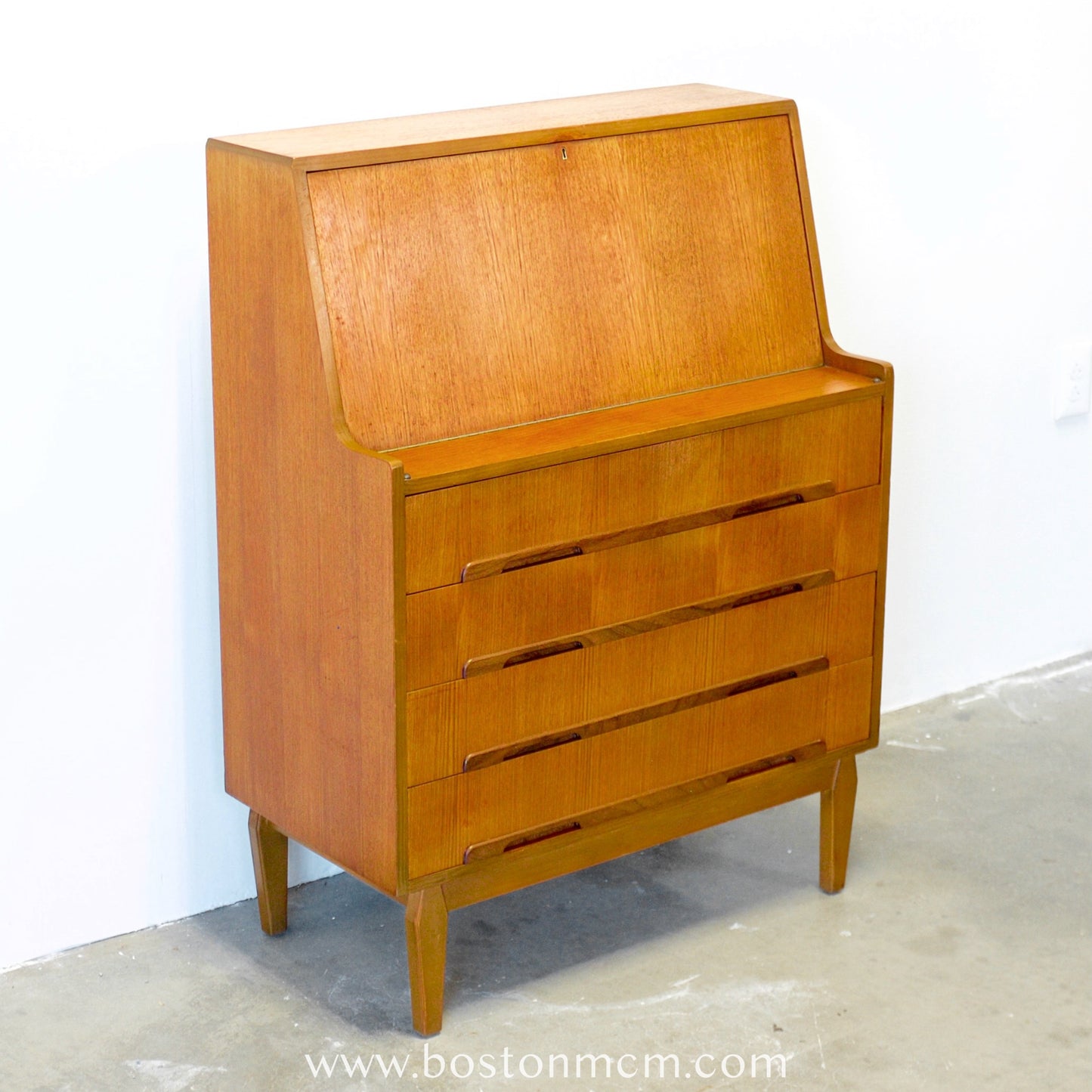 Danish Teak Secretary Desk - #B72