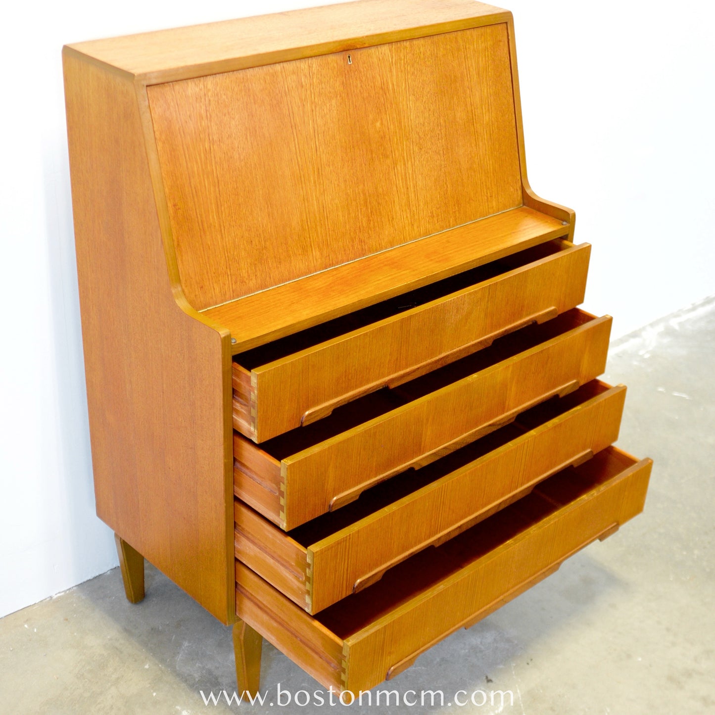 Danish Teak Secretary Desk - #B72