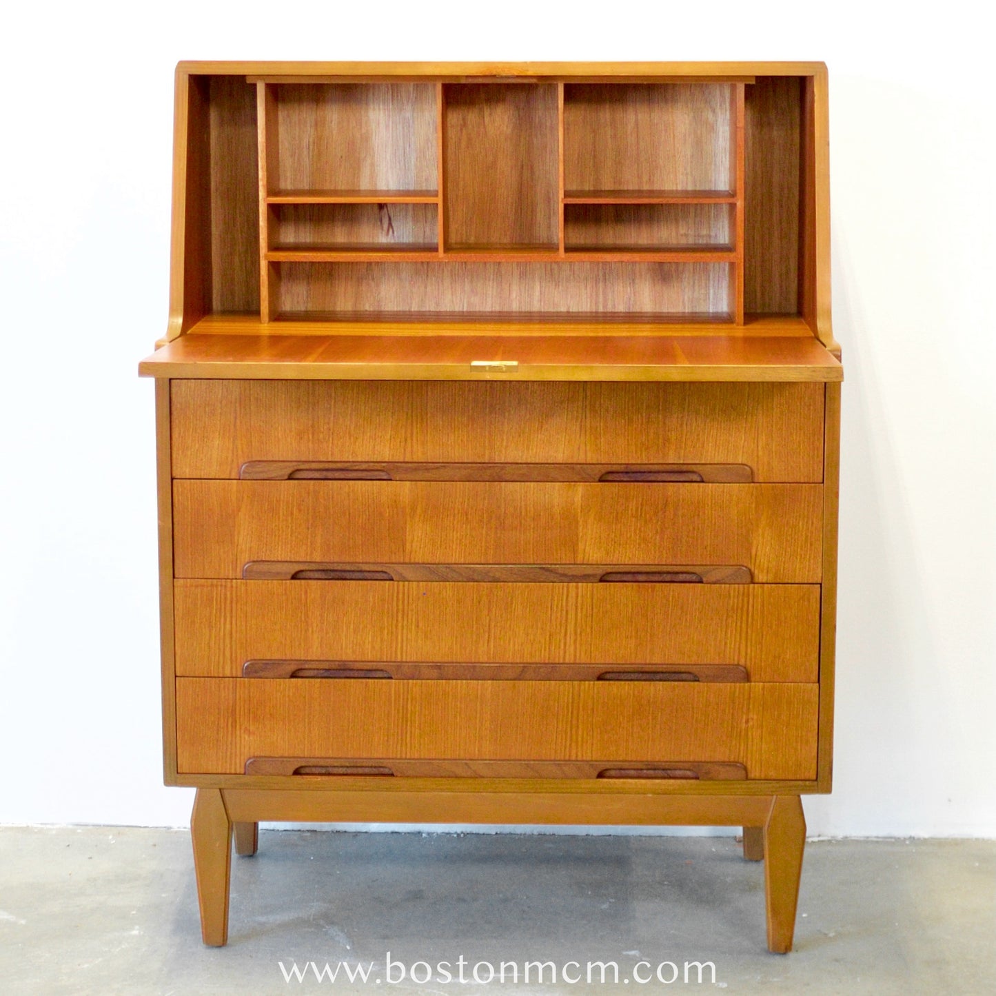 Danish Teak Secretary Desk - #B72