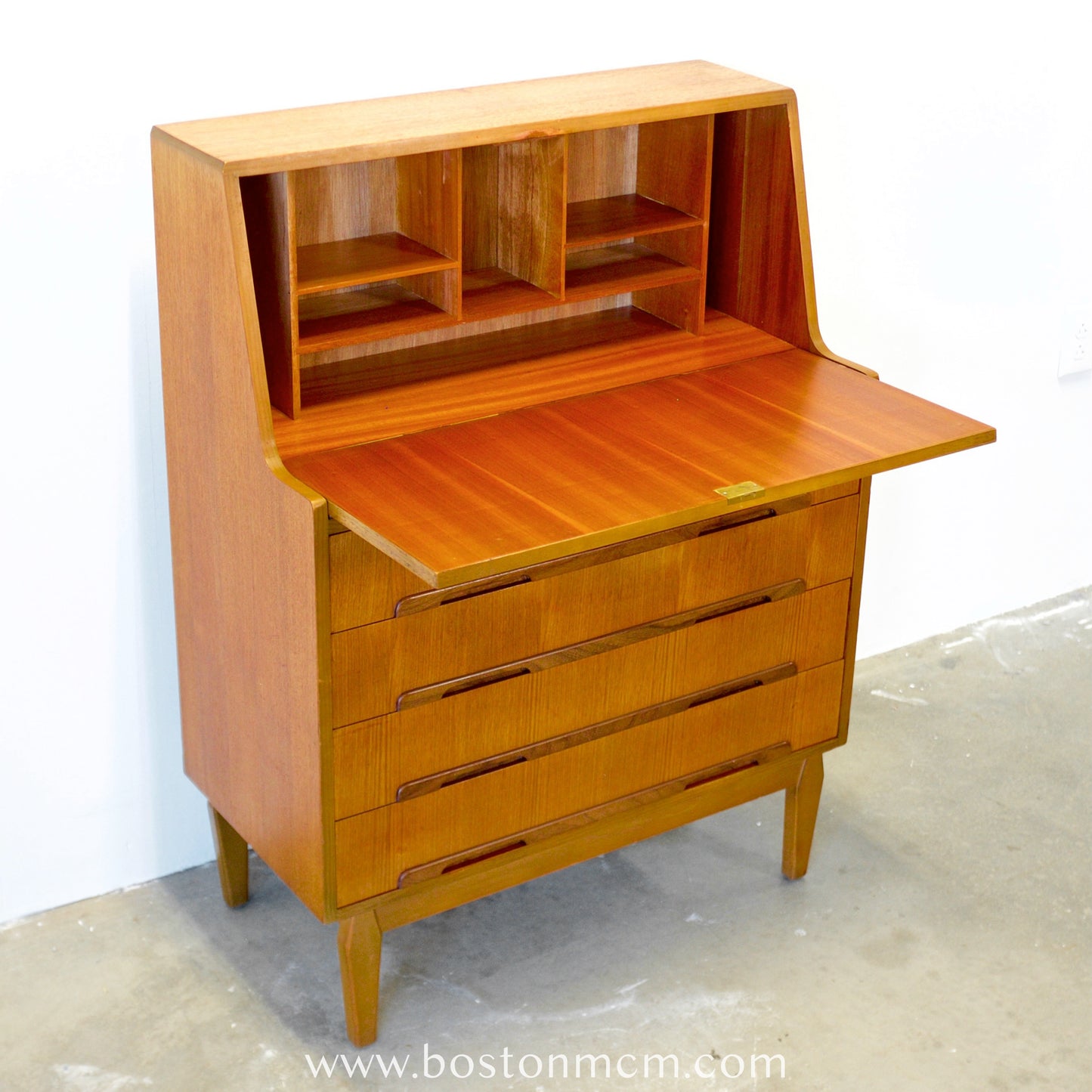 Danish Teak Secretary Desk - #B72