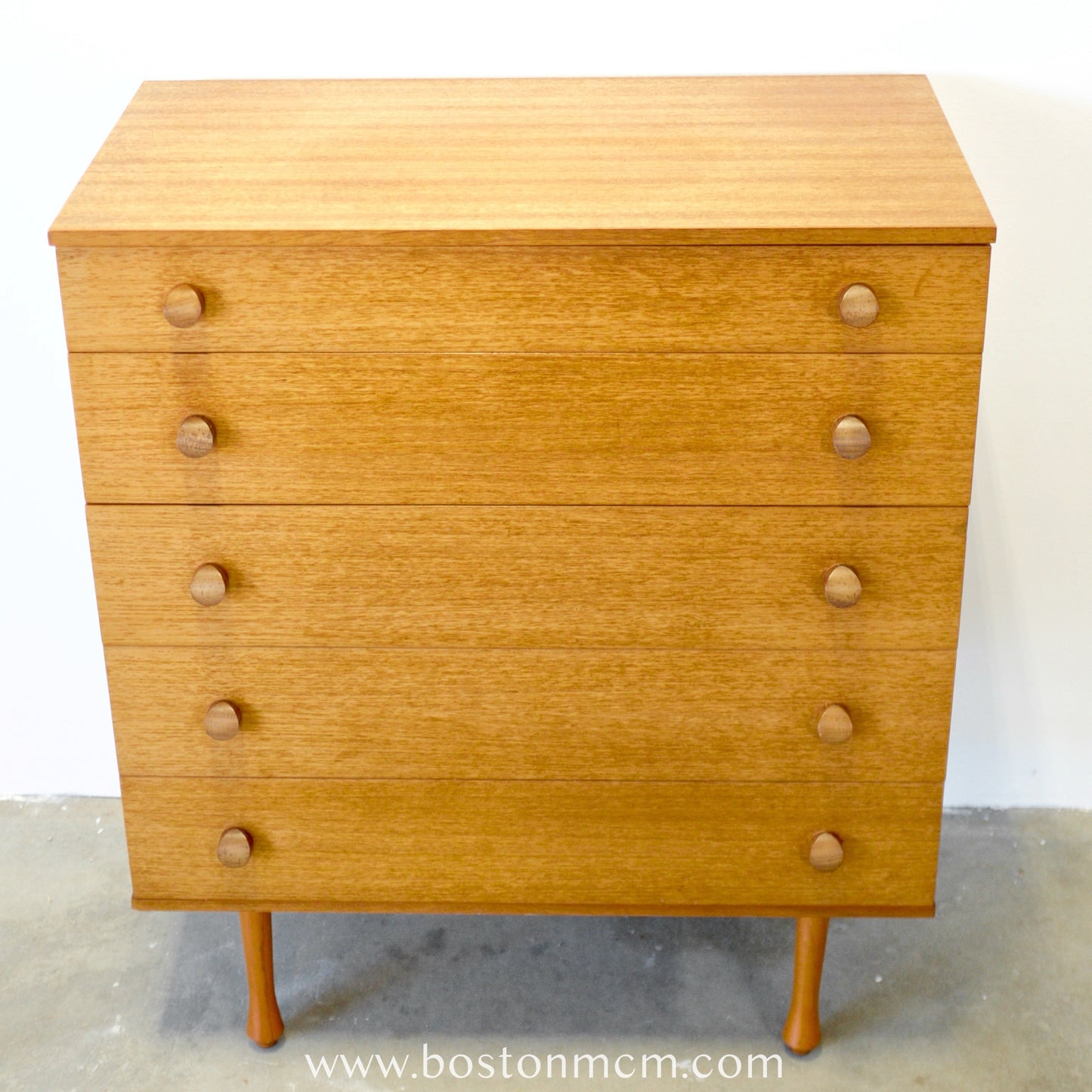 Avalon Furniture British Teak 5 Drawer Dresser - #B17