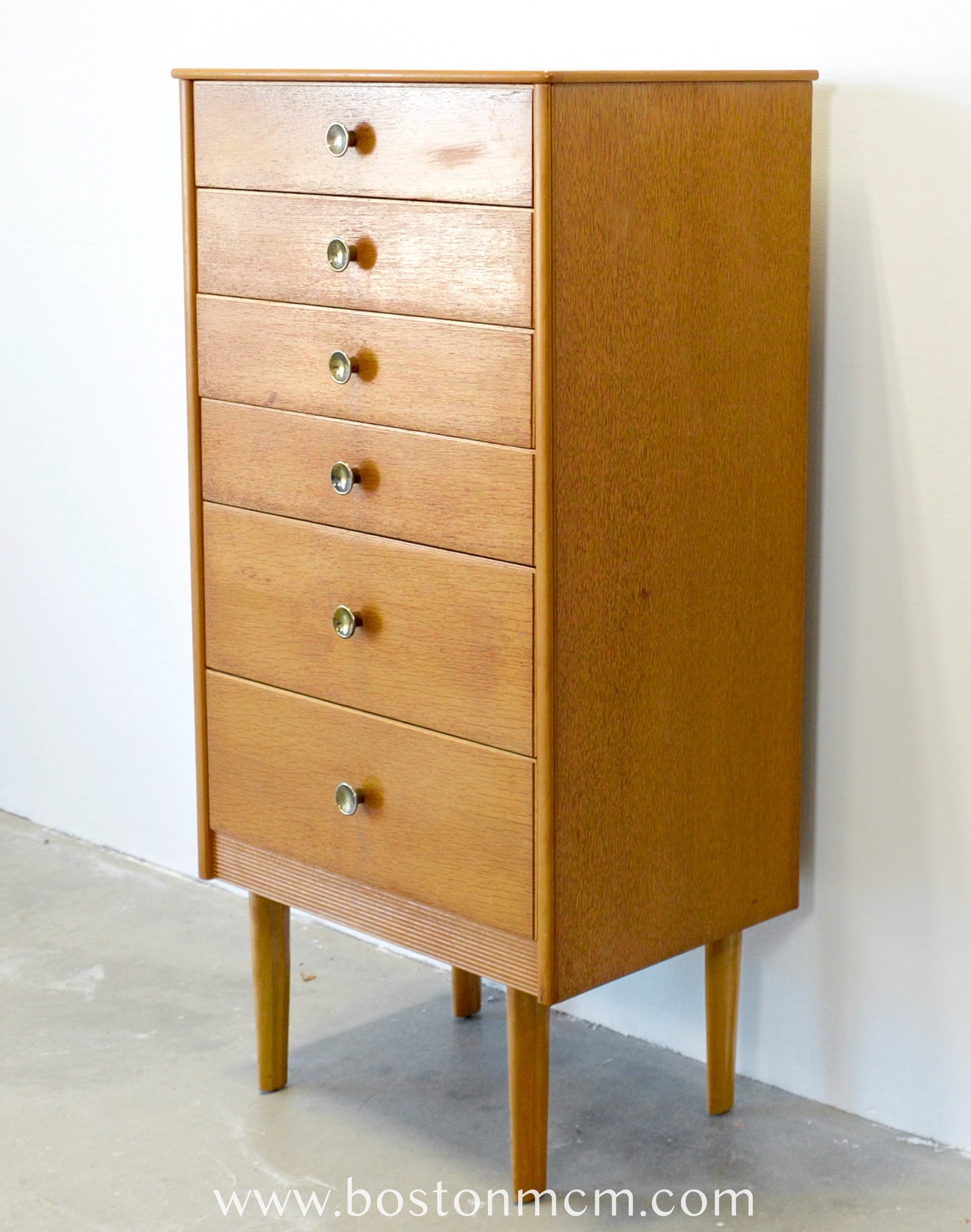 British Teak Six Drawer Tall Dresser / Lingerie Chest - #B5