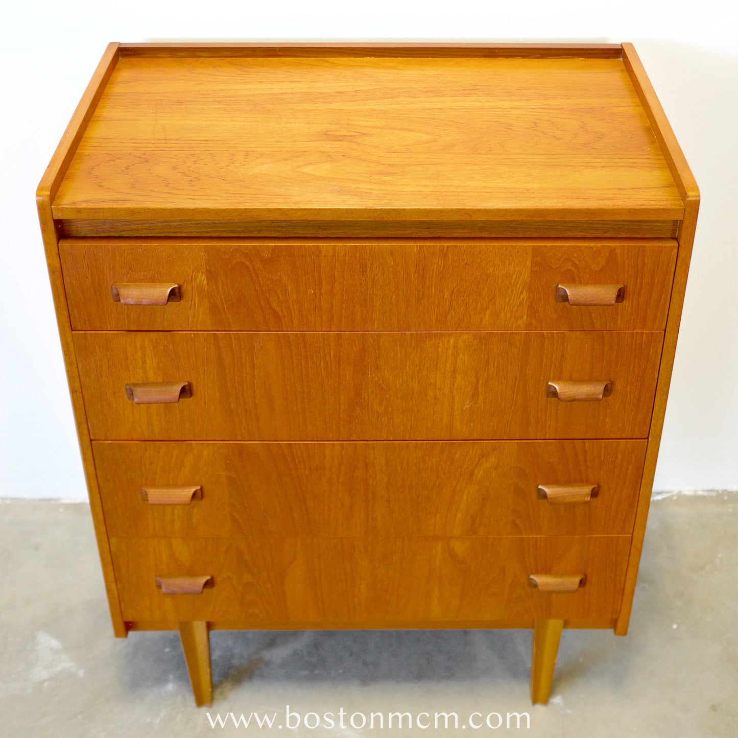 British Teak Four Drawer Dresser - #B4