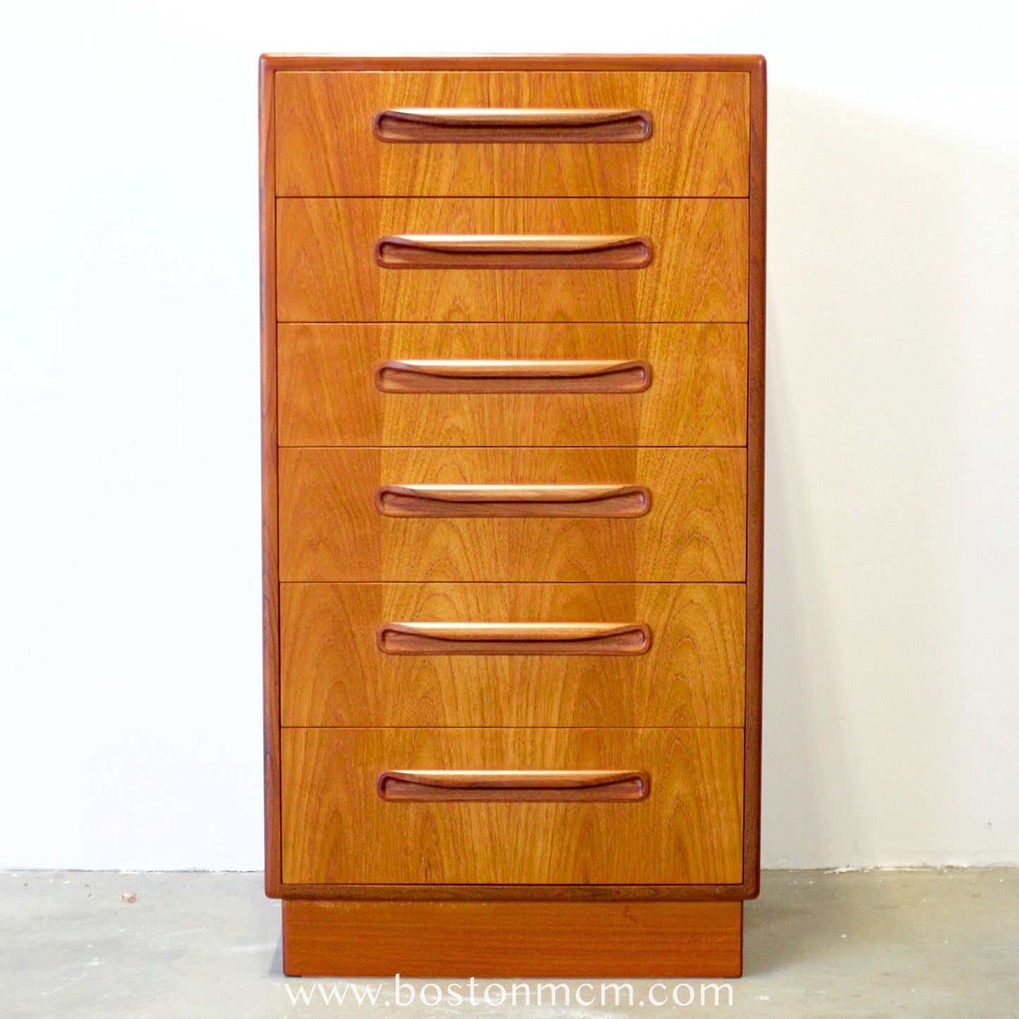 G-Plan "Fresco" Teak Tall Dresser / Chest of Six Drawers - #B86