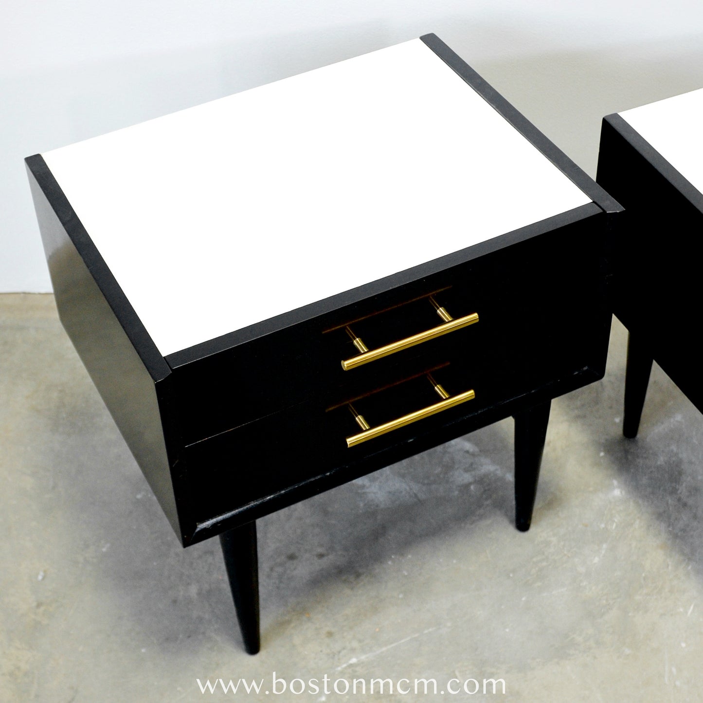 American of Martinsville "Silhouette" Pair of Nightstands