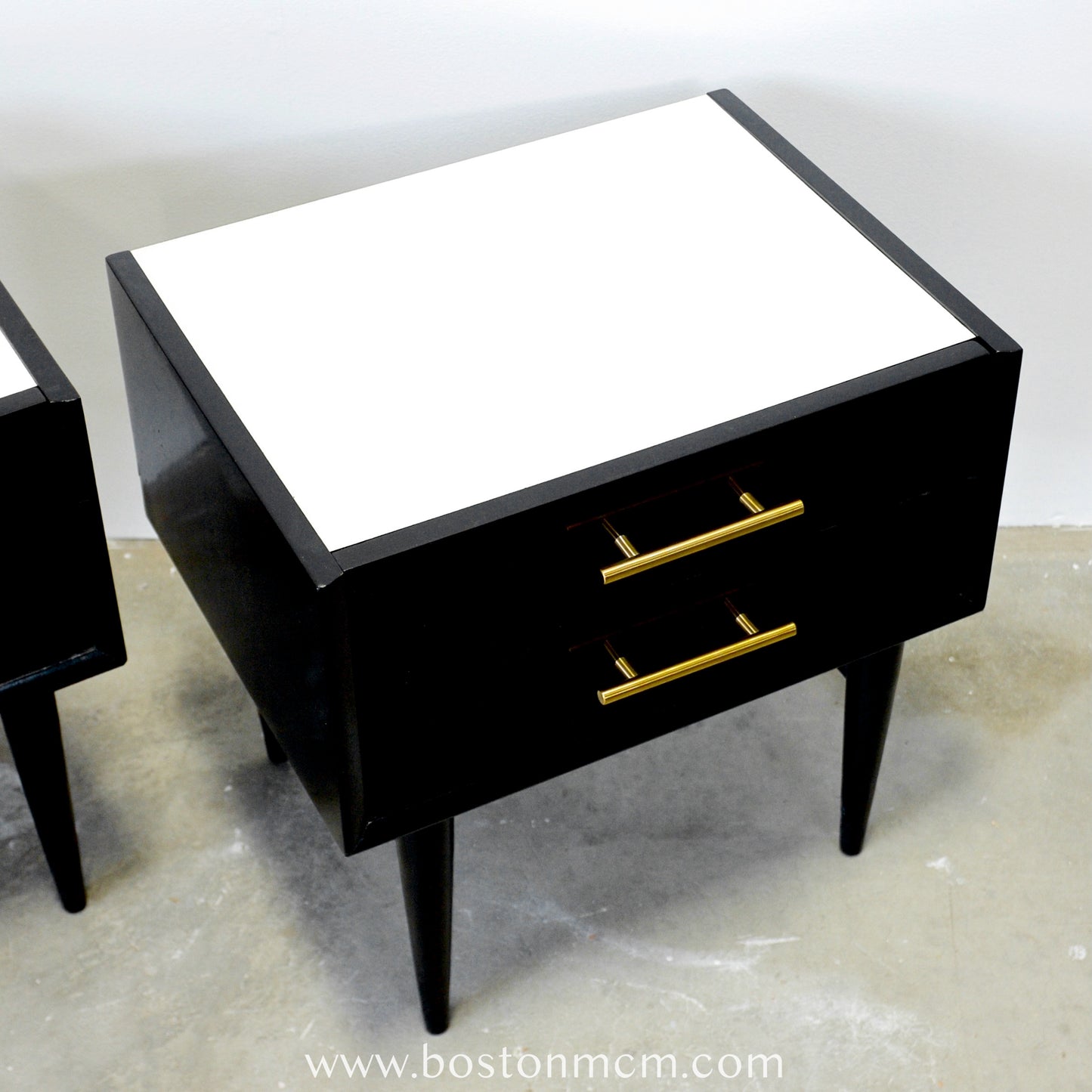 American of Martinsville "Silhouette" Pair of Nightstands