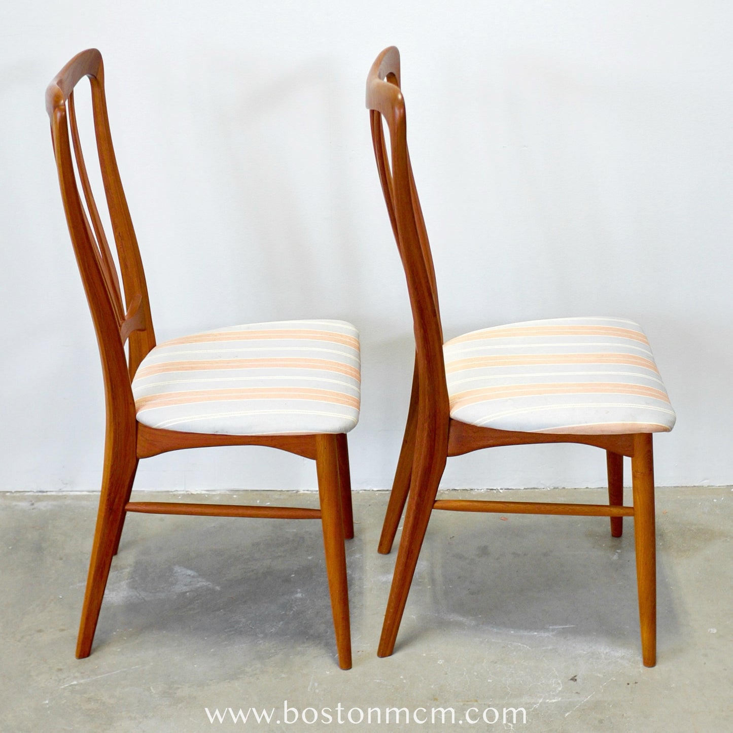 Koefoed Hornslet "Ingrid" Pair of Danish Teak Dining Chairs