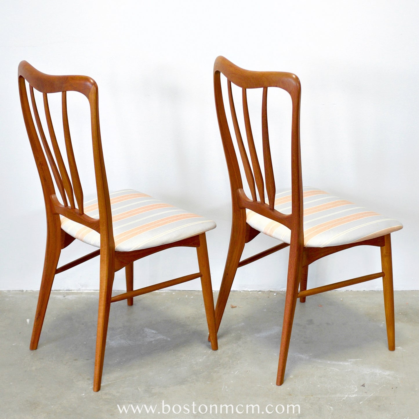 Koefoed Hornslet "Ingrid" Pair of Danish Teak Dining Chairs