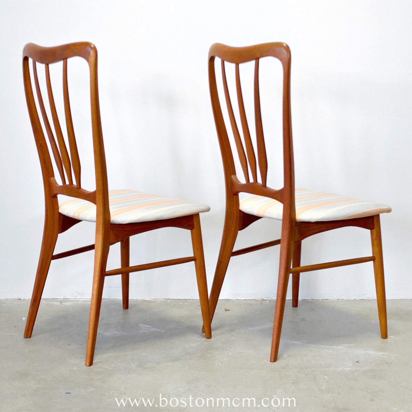 Koefoed Hornslet "Ingrid" Pair of Danish Teak Dining Chairs