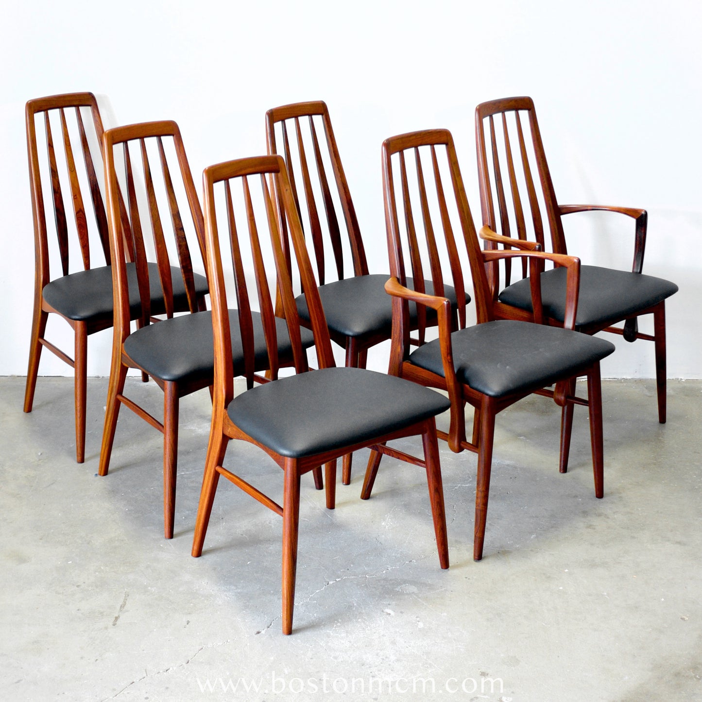 Koefoeds Hornslet "Eva" Rosewood Dining Chairs - Set of 6