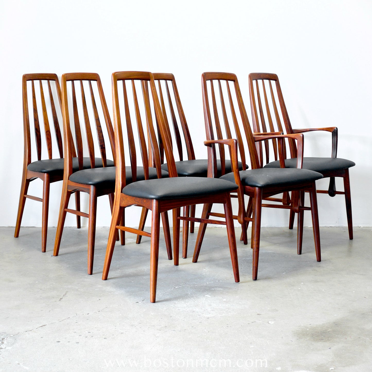 Koefoeds Hornslet "Eva" Rosewood Dining Chairs - Set of 6