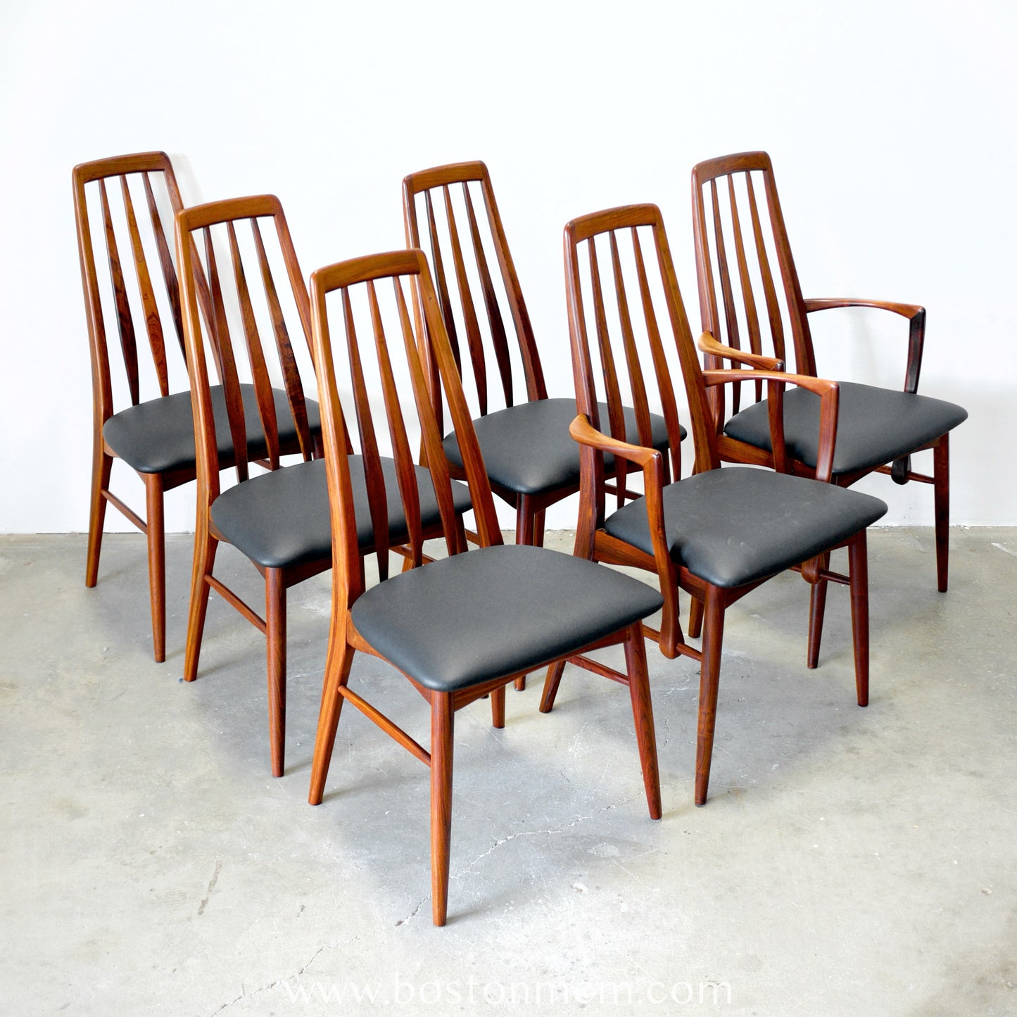 Koefoeds Hornslet "Eva" Rosewood Dining Chairs - Set of 6